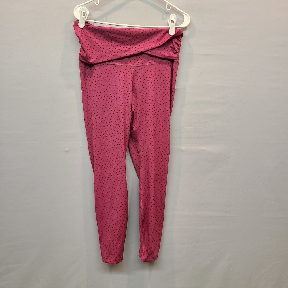 Nike Pink Fold-Over Waist Leggings with Dot Print - Picture 8 of 8